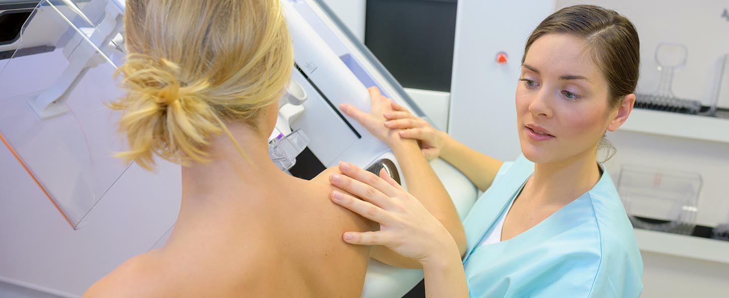 A patient before mammogram