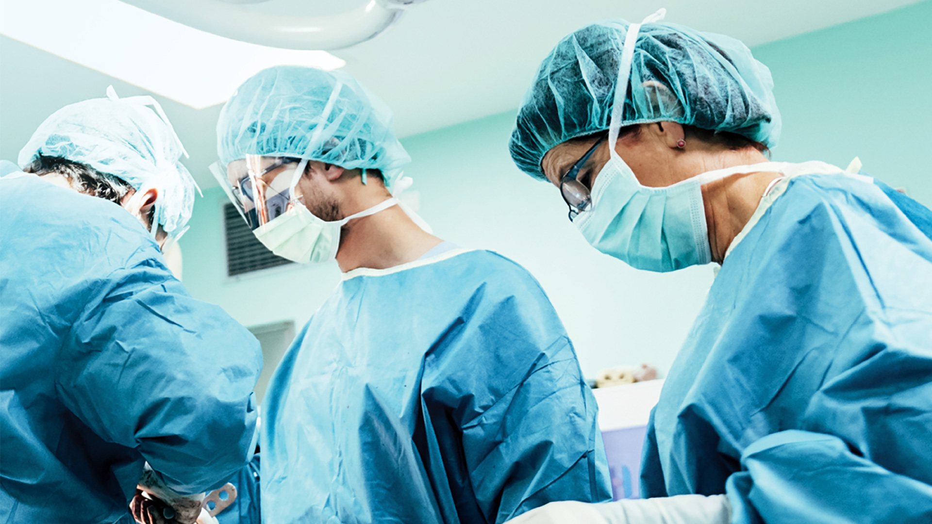 Surgeons during operation