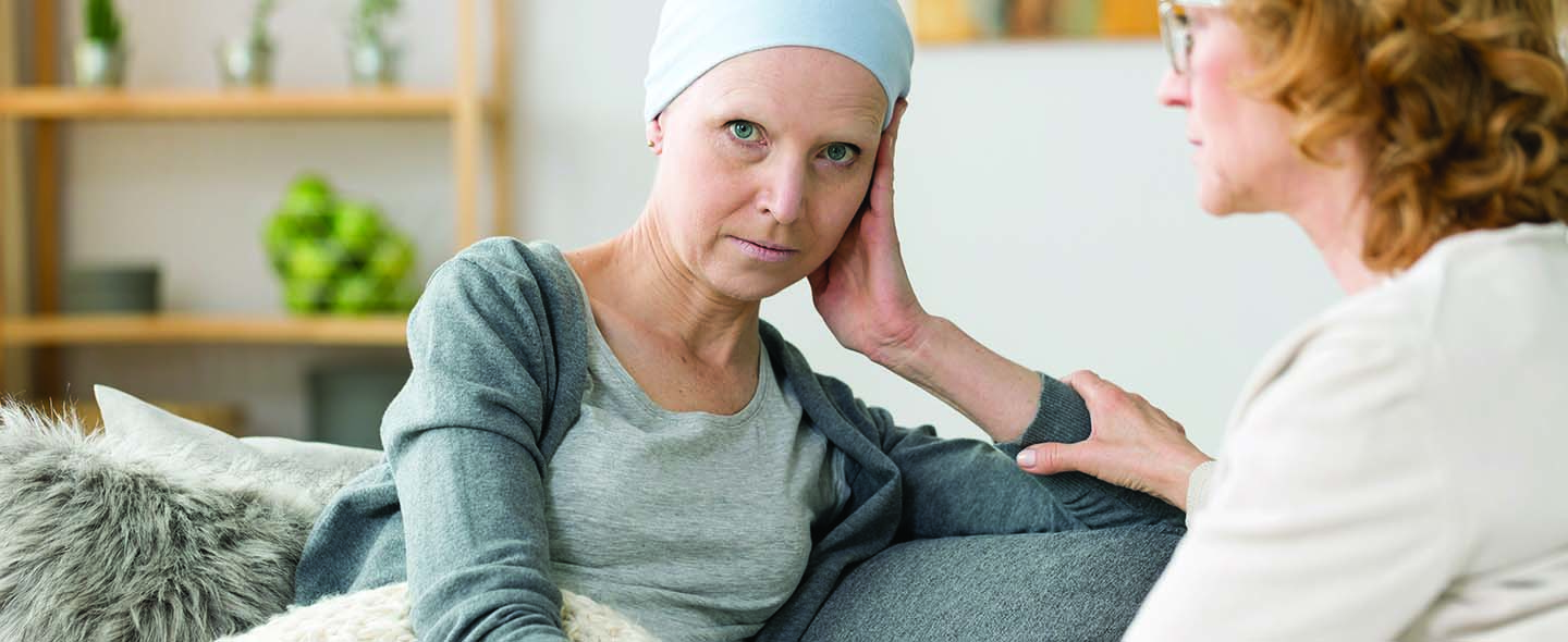 Woman undergoing chemotherapy